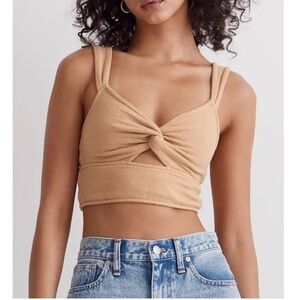 Madewell Tanish Gold Twist Front Tank